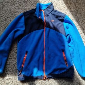 Boys C9 By Champion Blue & Navy Fleece Jacket with Orange Accents
